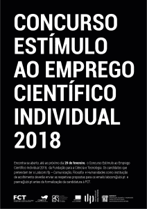 Cartaz - Concurso Estímulo ao Emprego Científico Individual 2018