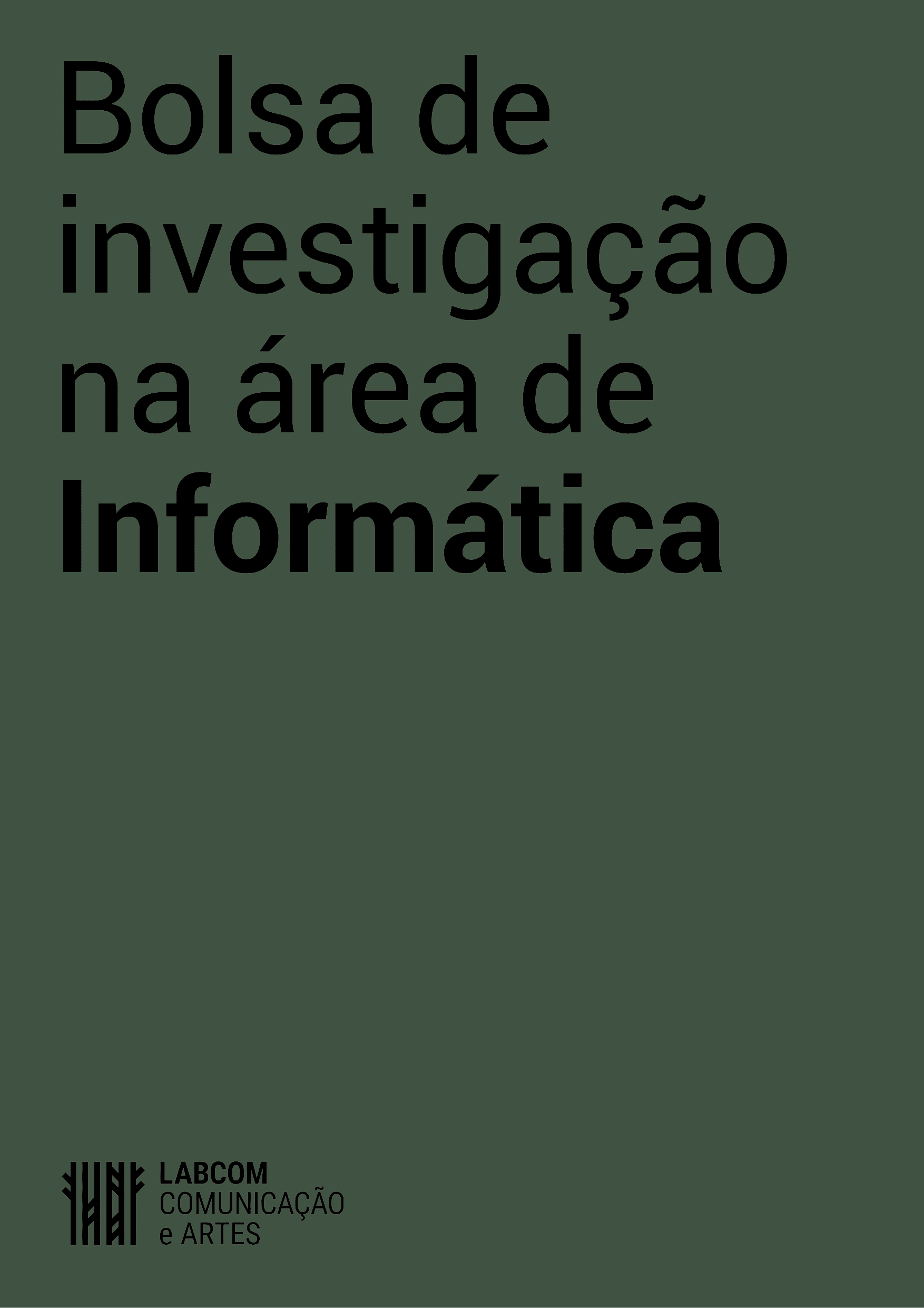 Cartaz - Concurso para atribuição de bolsa de investigação na área de informática