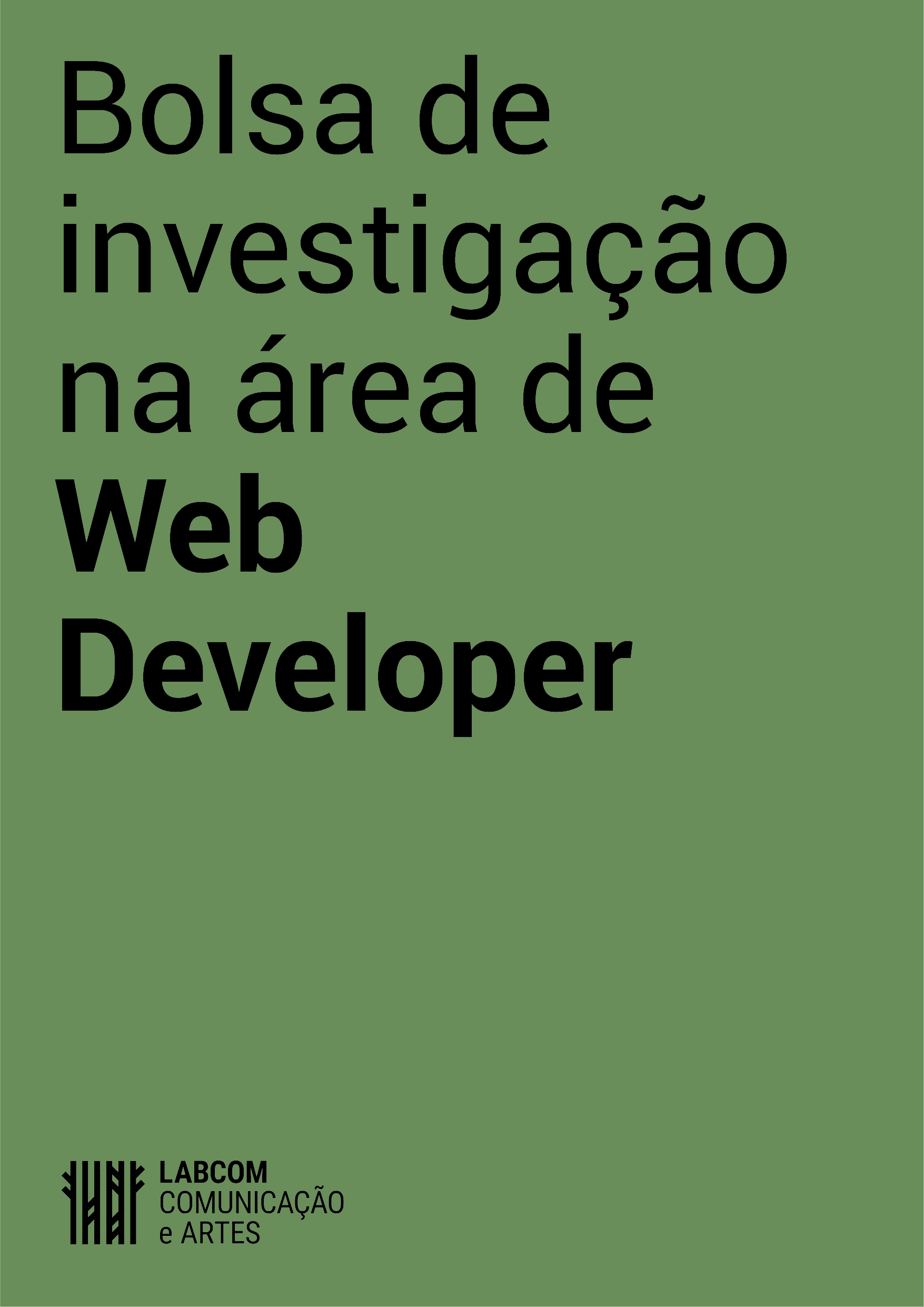 Cartaz - Concurso para atribuição de bolsa de investigação na área de web developer